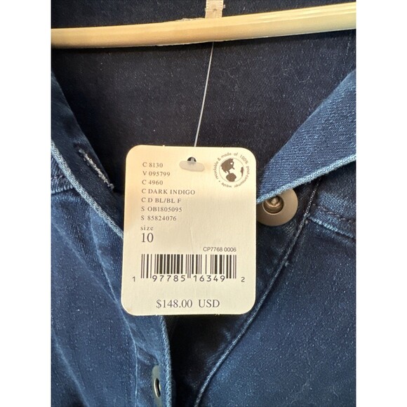 Free People Amber Stretch Denim Mini Dress Sz 10 NWT - Picture 5 of 5